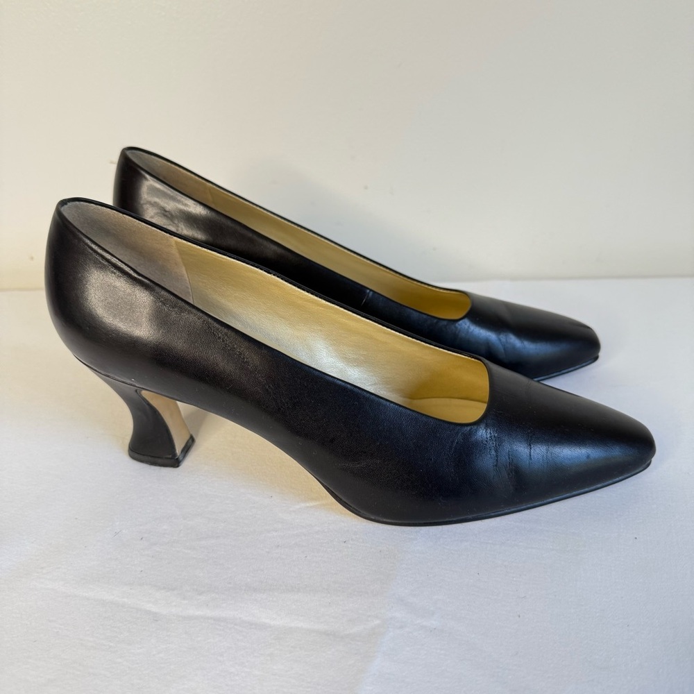 Nine West Black Classic Leather Heels